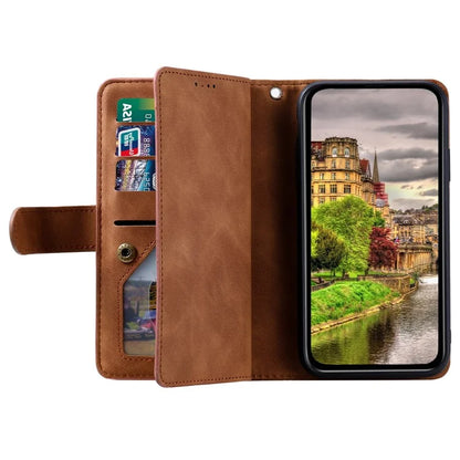 For Xiaomi 14T Phone Case Zipper Pocket 9 Card Slots PU Leather Flip Cover