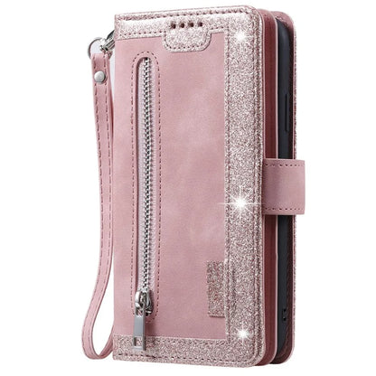For Xiaomi 14T Phone Case Zipper Pocket 9 Card Slots PU Leather Flip Cover