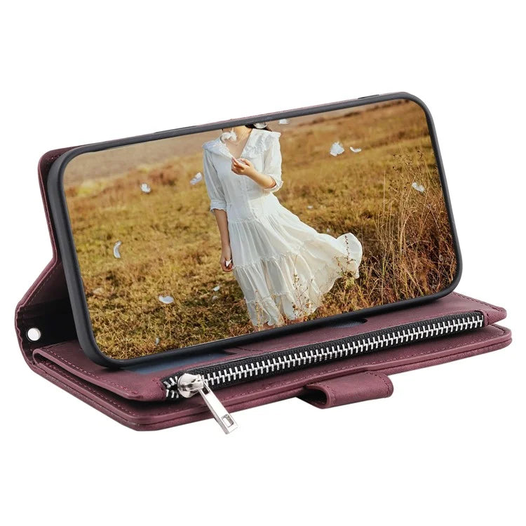 Style 005 For Xiaomi 14T Phone Case Rhombus Stitching Line PU Leather Wallet Cover