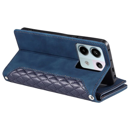 Style 005 For Xiaomi 14T Phone Case Rhombus Stitching Line PU Leather Wallet Cover