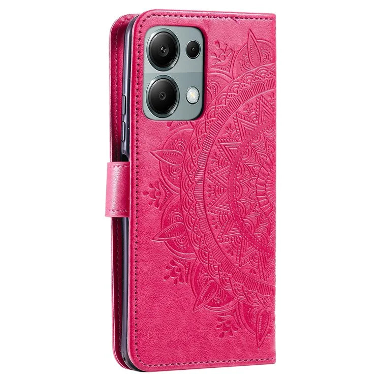 For Xiaomi 14T Stand Case Imprinted Totem PU Leather Wallet Phone Cover