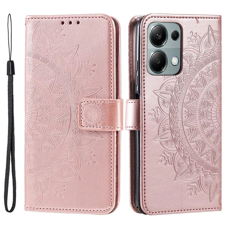 For Xiaomi 14T Stand Case Imprinted Totem PU Leather Wallet Phone Cover
