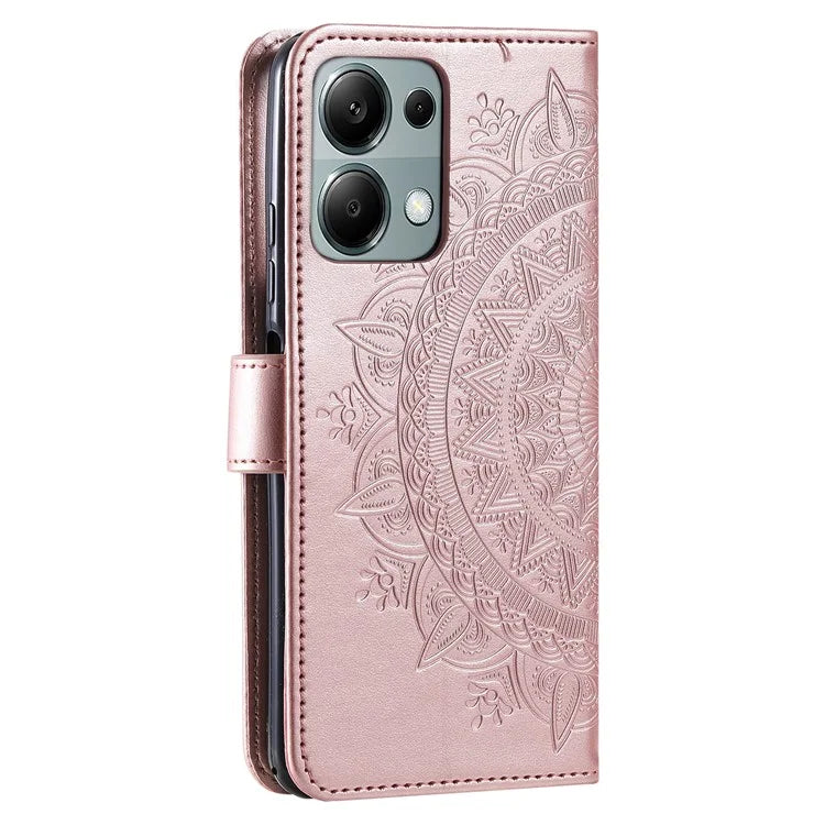 For Xiaomi 14T Stand Case Imprinted Totem PU Leather Wallet Phone Cover