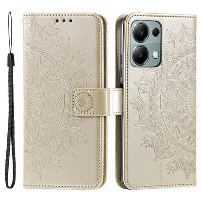 For Xiaomi 14T Stand Case Imprinted Totem PU Leather Wallet Phone Cover