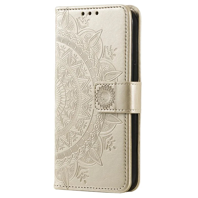 For Xiaomi 14T Stand Case Imprinted Totem PU Leather Wallet Phone Cover