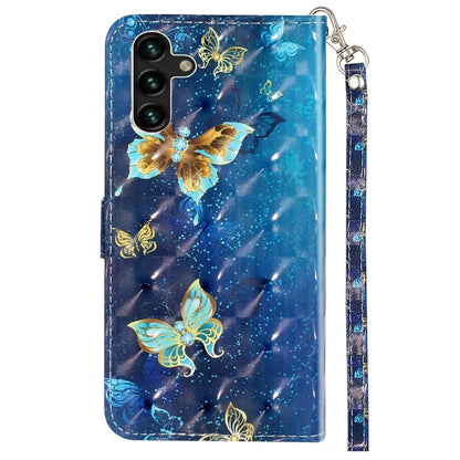 For Samsung Galaxy S24 FE Case 3D Pattern Leather Wallet Flip Phone Cover with Strap