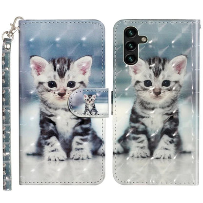 For Samsung Galaxy S24 FE Case 3D Pattern Leather Wallet Flip Phone Cover with Strap