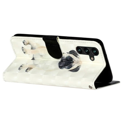 For Samsung Galaxy S24 FE Case 3D Pattern Leather Wallet Flip Phone Cover with Strap