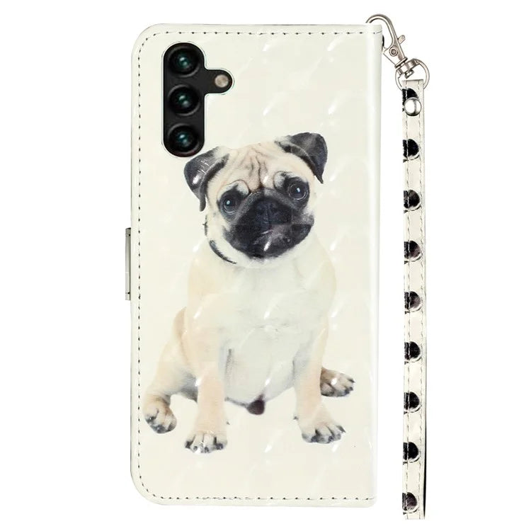 For Samsung Galaxy S24 FE Case 3D Pattern Leather Wallet Flip Phone Cover with Strap