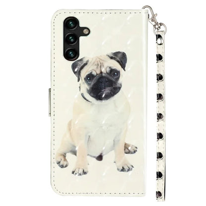 For Samsung Galaxy S24 FE Case 3D Pattern Leather Wallet Flip Phone Cover with Strap