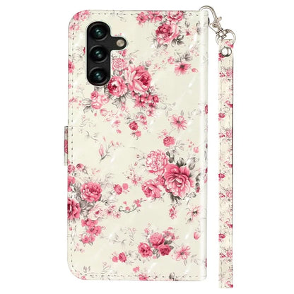 For Samsung Galaxy S24 FE Case 3D Pattern Leather Wallet Flip Phone Cover with Strap