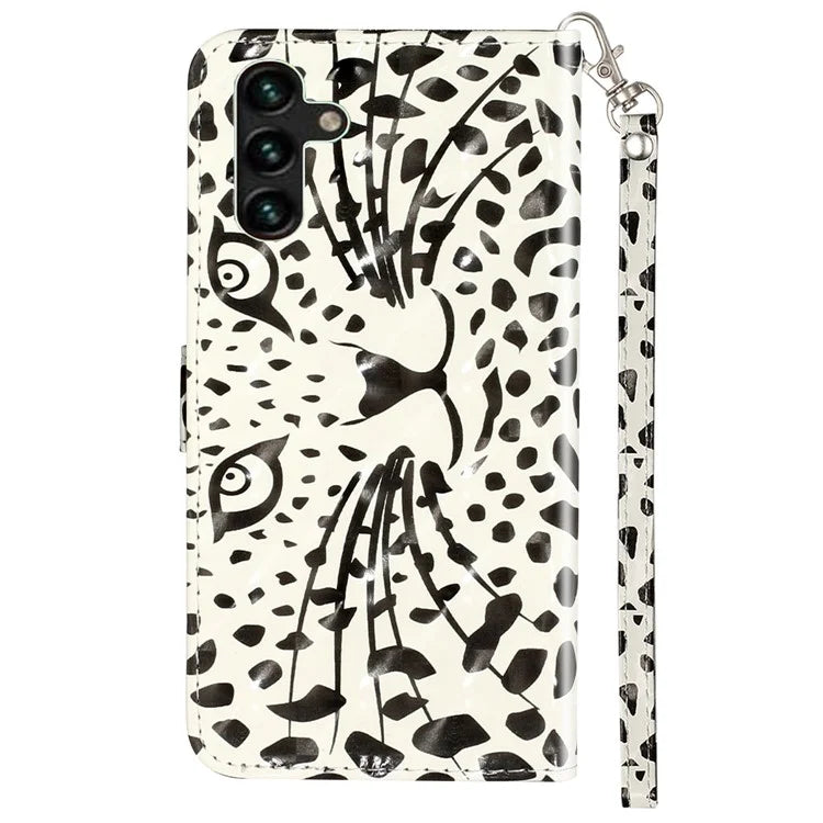 For Samsung Galaxy S24 FE Case 3D Pattern Leather Wallet Flip Phone Cover with Strap