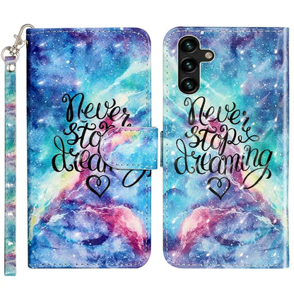 For Samsung Galaxy S24 FE Case 3D Pattern Leather Wallet Flip Phone Cover with Strap