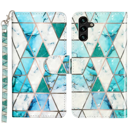 For Samsung Galaxy S24 FE Case 3D Pattern Leather Wallet Flip Phone Cover with Strap