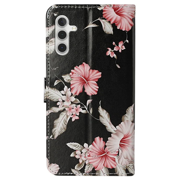 For Samsung Galaxy S24 FE Case Pattern Design Leather Flip Phone Cover