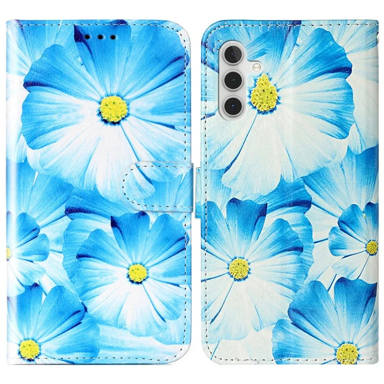 For Samsung Galaxy S24 FE Case Pattern Design Leather Flip Phone Cover