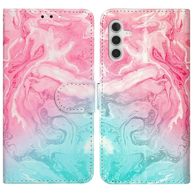For Samsung Galaxy S24 FE Case Pattern Design Leather Flip Phone Cover