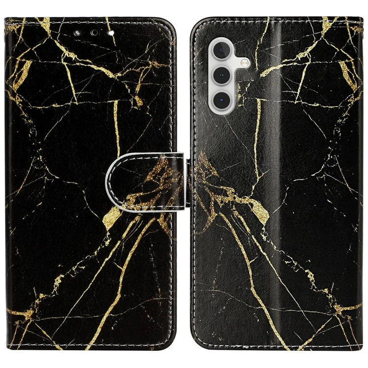 For Samsung Galaxy S24 FE Case Pattern Design Leather Flip Phone Cover