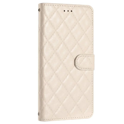For Samsung Galaxy S24 FE Case Rhombus Pattern Leather Wallet Phone Cover with Strap