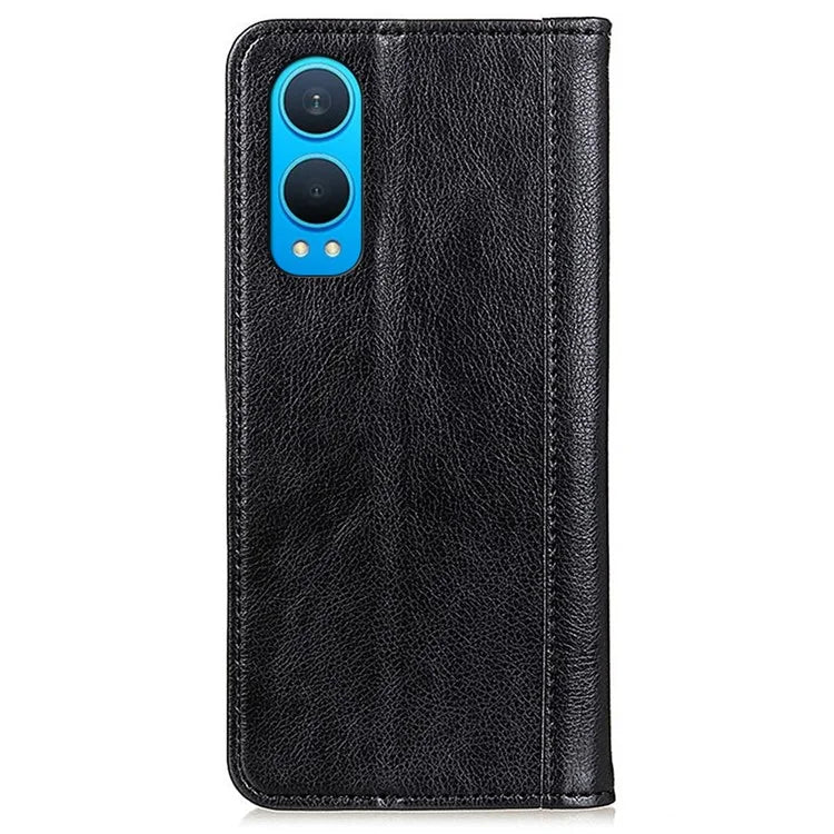 For OnePlus Nord CE4 Lite 5G / Oppo K12x 5G Wallet Case Split Leather Litchi Texture Phone Cover