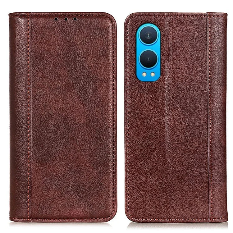 For OnePlus Nord CE4 Lite 5G / Oppo K12x 5G Wallet Case Split Leather Litchi Texture Phone Cover