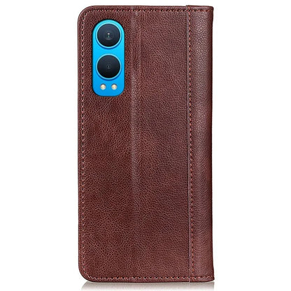 For OnePlus Nord CE4 Lite 5G / Oppo K12x 5G Wallet Case Split Leather Litchi Texture Phone Cover