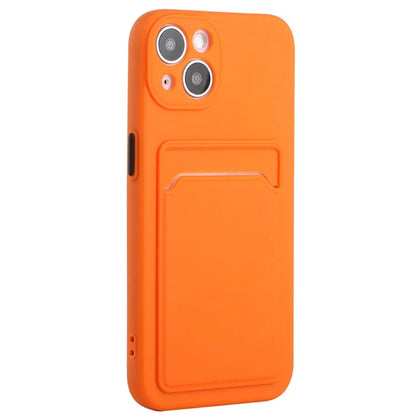 For iPhone 14 Plus Case Card Holder Soft TPU Protective Phone Cover