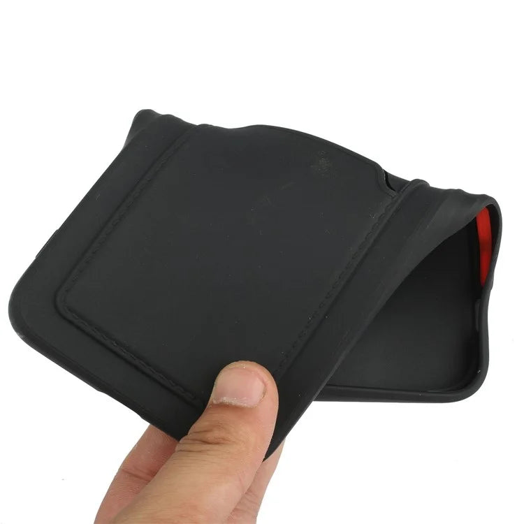 For iPhone 14 Plus Case Card Holder Soft TPU Protective Phone Cover