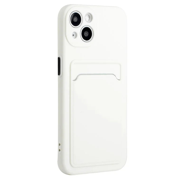 For iPhone 14 Plus Case Card Holder Soft TPU Protective Phone Cover