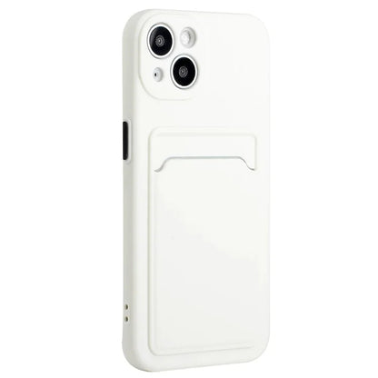 For iPhone 14 Plus Case Card Holder Soft TPU Protective Phone Cover