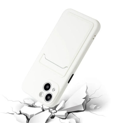 For iPhone 14 Plus Case Card Holder Soft TPU Protective Phone Cover