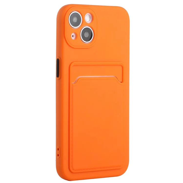 For iPhone 14 TPU Case Flexible Phone Cover with Back Card Slot