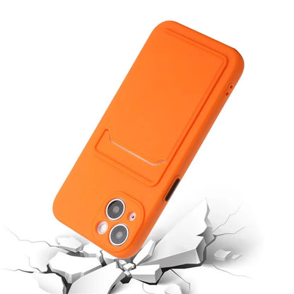 For iPhone 14 TPU Case Flexible Phone Cover with Back Card Slot