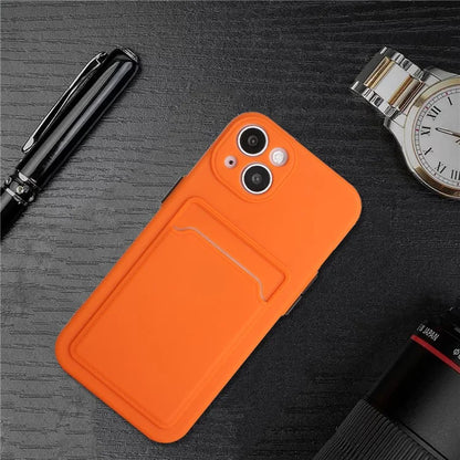 For iPhone 14 TPU Case Flexible Phone Cover with Back Card Slot