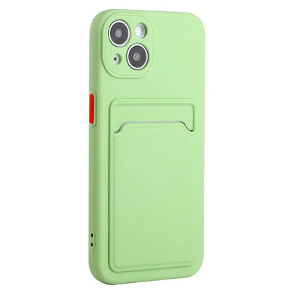 For iPhone 14 TPU Case Flexible Phone Cover with Back Card Slot