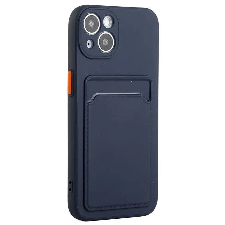 For iPhone 14 TPU Case Flexible Phone Cover with Back Card Slot