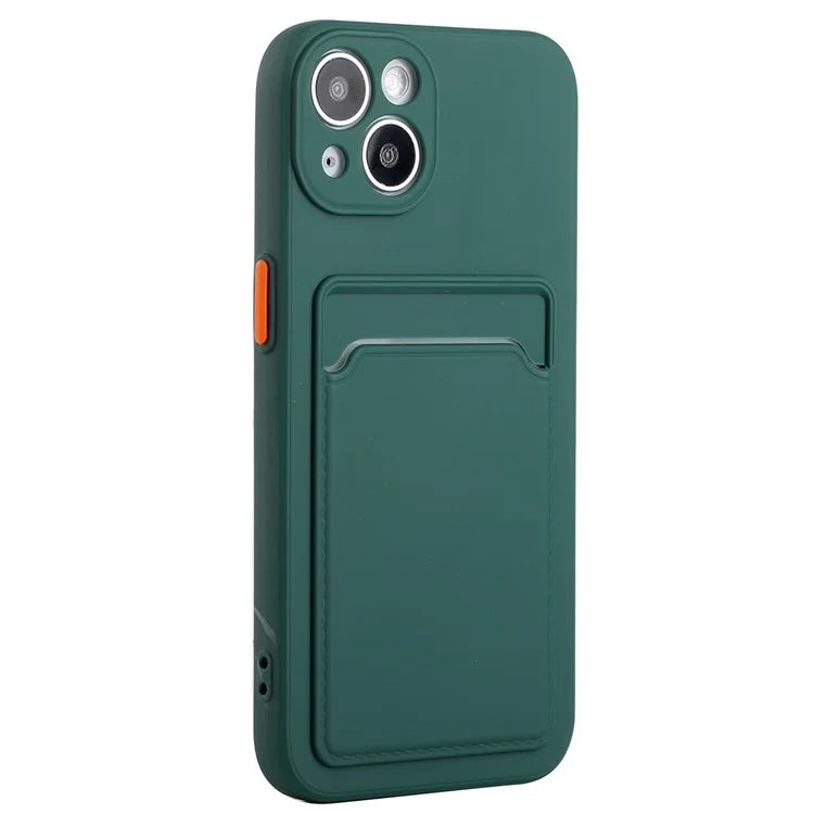 For iPhone 14 TPU Case Flexible Phone Cover with Back Card Slot