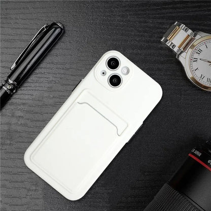 For iPhone 14 TPU Case Flexible Phone Cover with Back Card Slot