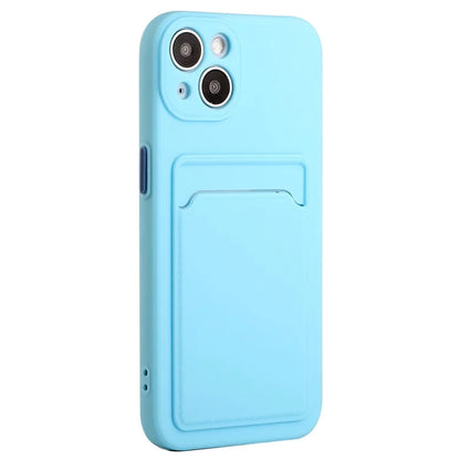 For iPhone 14 TPU Case Flexible Phone Cover with Back Card Slot
