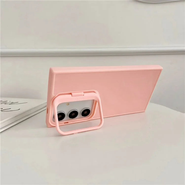 For Samsung Galaxy A54 5G TPU Case Lens Frame Kickstand Skin-Touch Cover