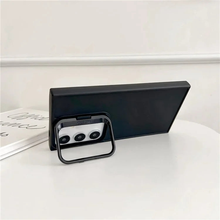 For Samsung Galaxy A54 5G TPU Case Lens Frame Kickstand Skin-Touch Cover