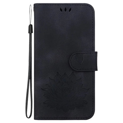 For Oppo K12x 5G (China) / OnePlus Nord CE4 Lite 5G Phone Case Lotus Imprint Leather Stand Wallet Cover