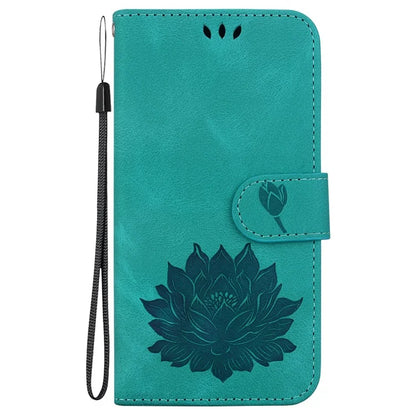 For Oppo K12x 5G (China) / OnePlus Nord CE4 Lite 5G Phone Case Lotus Imprint Leather Stand Wallet Cover