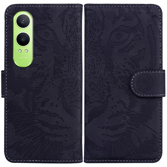 For Oppo K12x 5G (China) / OnePlus Nord CE4 Lite 5G Case Tiger Imprint Leather Shockproof Wallet Phone Cover