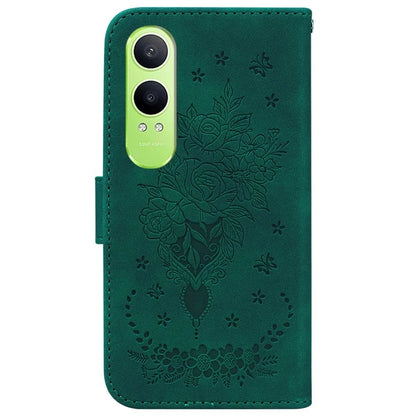 For Oppo K12x 5G (China) / OnePlus Nord CE4 Lite 5G Wallet Case PU Leather Phone Cover Butterfly Flower Imprint