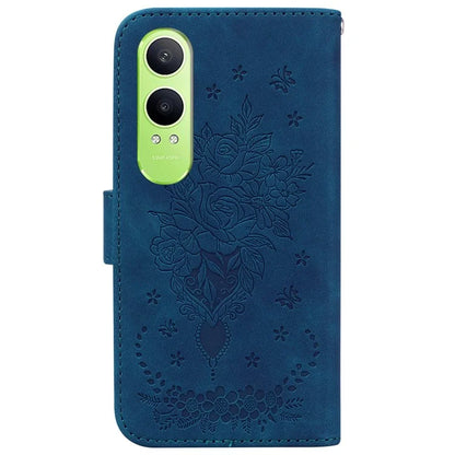 For Oppo K12x 5G (China) / OnePlus Nord CE4 Lite 5G Wallet Case PU Leather Phone Cover Butterfly Flower Imprint