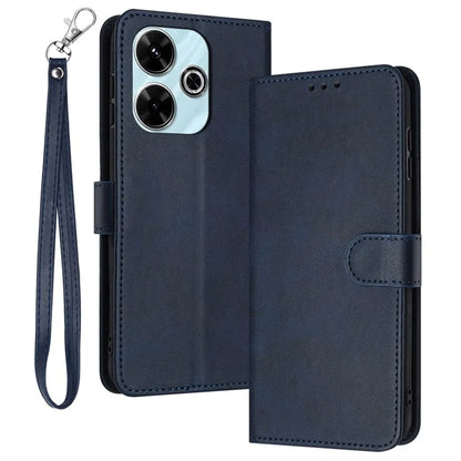 For Xiaomi Redmi 13 5G / 13 4G / Note 13R 5G / Poco M6 4G Case Folio Flip PU Leather Phone Cover Calf Texture