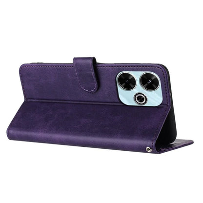 For Xiaomi Redmi 13 5G / 13 4G / Note 13R 5G / Poco M6 4G Case Folio Flip PU Leather Phone Cover Calf Texture