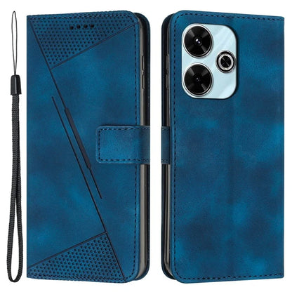 For Xiaomi Redmi 13 5G / 13 4G / Note 13R 5G / Poco M6 4G Case Triangle Imprinted Leather Stand Phone Cover