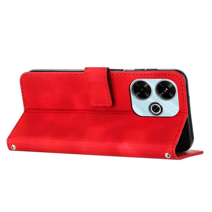 For Xiaomi Redmi 13 5G / 13 4G / Note 13R 5G / Poco M6 4G Case Triangle Imprinted Leather Stand Phone Cover